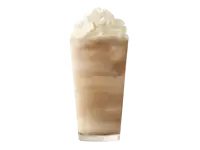 Arby’s Menu 83 Creamy Jamocha shake topped with whipped cream